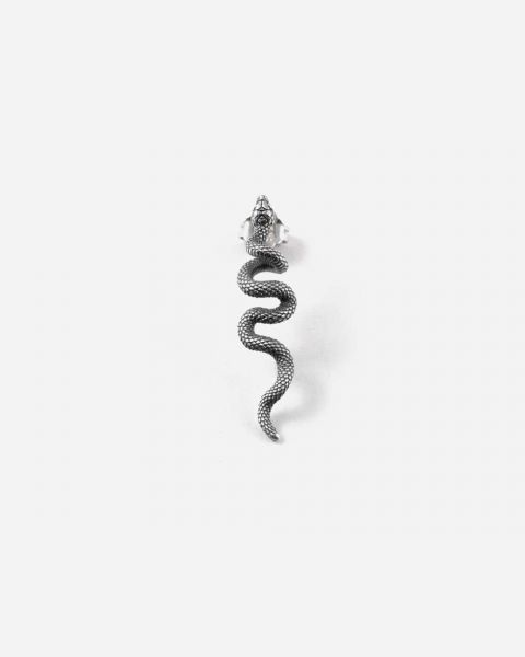 NOVE25 ORECCHINO SERPENTE VERTICALE IN ARGENTO