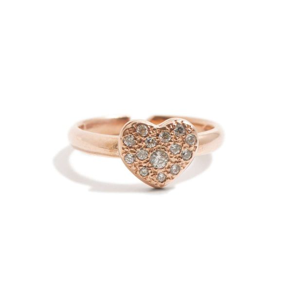ALISEI Anello Cuore Bianco ag925  rosè ALISEI