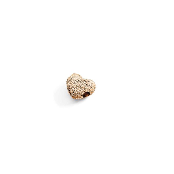 DoDo Componente Cuore  In Oro Rosa   9k Effetto Diamantato