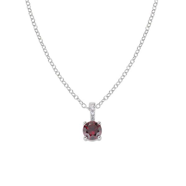 AMEN  Collana Punto Luce Zircone Rosso