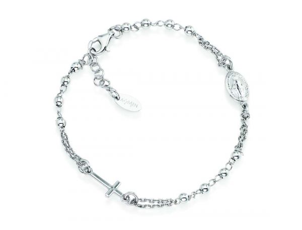 AMEN Bracciale Rosario Rodio
