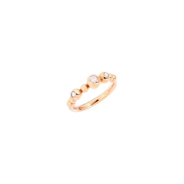 DoDo Anello Bollicine Diamanti Bianchi