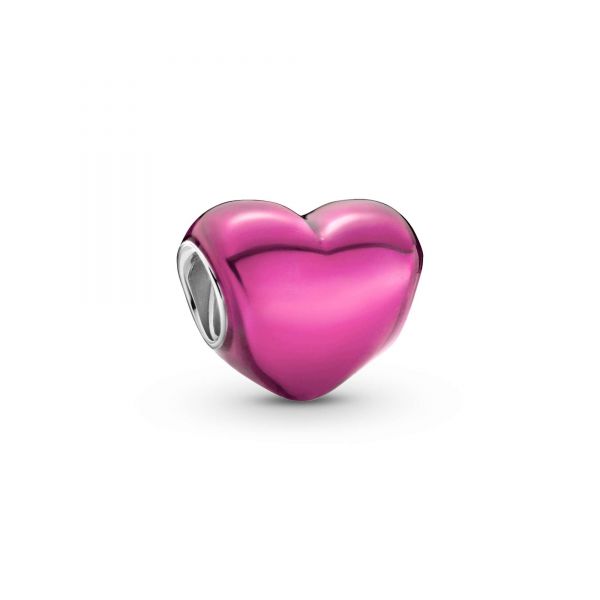 PANDORA Charm Cuore Metallico Rosa