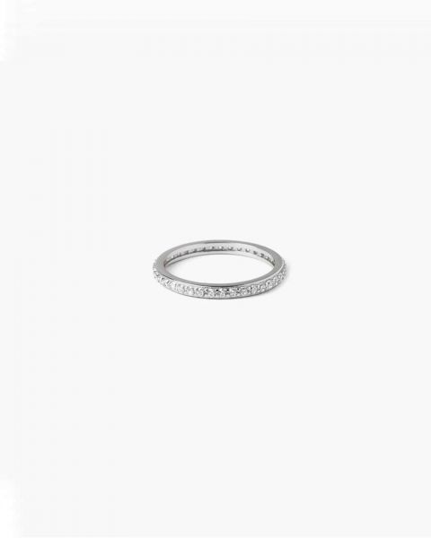 NOVE25 FEDINA CON ZIRCONIA CUBICA / RODIO LUCIDO