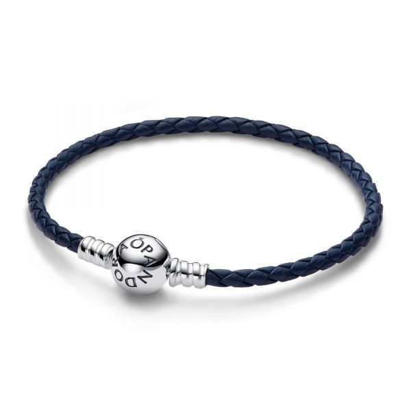 PANDORA Bracciale in Pelle Blu