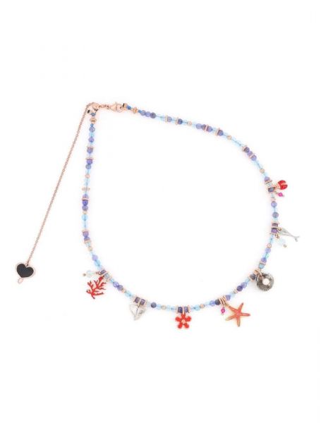 MAMAN et SOPHIE GIROCOLLO CELESTE CON CHARMS DEL MARE