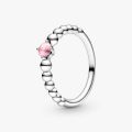 PANDORA Anello petalo rosa decorato con sfere