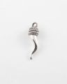 NOVE25 COLLANA PENDENTE CORNINO CORDA / ARGENTO BRUNITO LUCIDO 