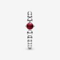 PANDORA Anello rosso scuro decorato con sfere