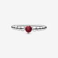 PANDORA Anello rosso scuro decorato con sfere