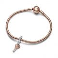 PANDORA Pendente Chiave della Felicità con Cuore scorrevole