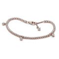 PANDORA Bracciale Tennis con Gocce Luminose Rose
