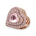 PANDORA Cuore Pietre Rosa