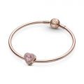 PANDORA Cuore Pietre Rosa
