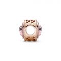 PANDORA Cuore Pietre Rosa