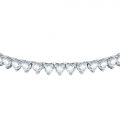 CHIARA FERRAGNI DIAMOND HEART BRACELET SILVER+WHITE HEART CZ 17.5+1.5CM