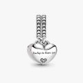 PANDORA Charm pendente con doppio cuore Nuora e suocera