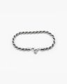 NOVE25 BRACCIALE CORDA 070 / ARGENTO BRUNITO LUCIDO