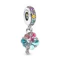 PANDORA Charm Pendente Albero Arcobaleno Vetro di Murano 