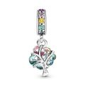 PANDORA Charm Pendente Albero Arcobaleno Vetro di Murano 