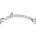 CHIARA FERRAGNI CHAIN NECKLACE SILVER PAVE WHITE CZ 38+7CM