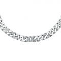CHIARA FERRAGNI CHAIN NECKLACE SILVER PAVE WHITE CZ 38+7CM