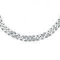 CHIARA FERRAGNI CHAIN NECKLACE SILVER PAVE WHITE CZ 38+7CM