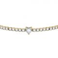 CHIARA FERRAGNI DIAMOND HEART BRACELET YELLOW GOLD+WHITE CZ 175+15MM