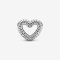 PANDORA Charm a cuore aperto con maglia snake