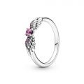 PANDORA Anello Ali d’angelo con Pietra Rosa