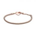 PANDORA Bracciale con Chiusura a Cuore e Barretta a T