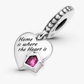 PANDORA Charm pendente a cuore Love My Home