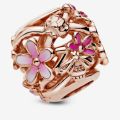 PANDORA Charm Margherita rosa openwork