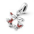 PANDORA Disney, charm Pendente Mickey Mouse & Minnie, Il Bacio