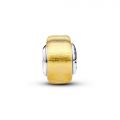 PANDORA Mini Vetro di Murano Foglia d'Oro
