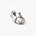 NOVE25 COLLANA PENDENTE CUORE ANATOMICO F060 L70 / ARGENTO BRUNITO LUCIDO