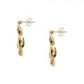 CHIARA FERRAGNI CHAIN EARRINGS YELLOW GOLD 33.4MM