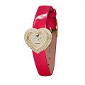 CHIARA FERRAGNI HEART CAPSULE 30X30MM 2H STONE DIAL RED STRAP