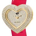 CHIARA FERRAGNI HEART CAPSULE 30X30MM 2H STONE DIAL RED STRAP