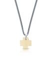 leBebè PENDENTE CROCE ORO G E MEDAGLIA IN TITANIO LOGO