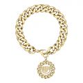 CHIARA FERRAGNI CHAIN BRACELET YELLOW GOLD+EYE LOGO CHARM 18CM