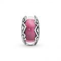 PANDORA Vetro di Murano Rosa con Cuori