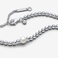 PANDORA Collana con Perla d’Acqua Dolce Coltivata e Sfere