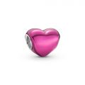 PANDORA Charm Cuore Metallico Rosa