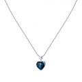 CHIARA FERRAGNI DIAMOND HEART  PENDANT  SILVER+WHITE/BLUE CZ 38+4CM