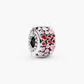 PANDORA Clip Cuori rosa e rossi