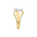 CHIARA FERRAGNI DIAMOND HEART RING YELLOW GOLD+WHITE CZ 
