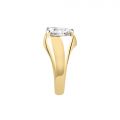 CHIARA FERRAGNI DIAMOND HEART RING YELLOW GOLD+WHITE CZ 