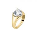 CHIARA FERRAGNI DIAMOND HEART RING YELLOW GOLD+WHITE CZ 