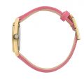 CHIARA FERRAGNI CONTEMPORARY 32MM 3H YELLOW GOLD DIAL PINK STRAP